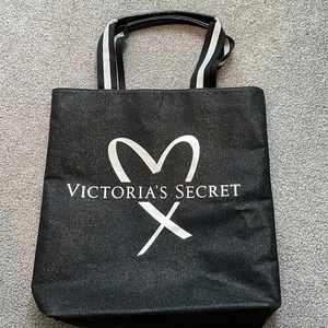Victoria Secret Black and Silver Tote Bag